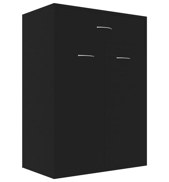 Schuhschrank Schwarz 60x35x84 cm Holzwerkstoff