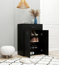 Schuhschrank Schwarz 60x35x84 cm Holzwerkstoff