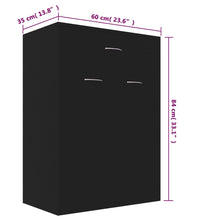 Schuhschrank Schwarz 60x35x84 cm Holzwerkstoff