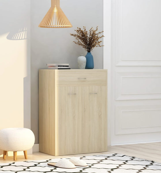 Schuhschrank Sonoma-Eiche 60x35x84 cm Holzwerkstoff