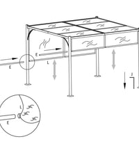 Gartenpergola mit Versenkbarem Dach 3x3 m Anthrazit