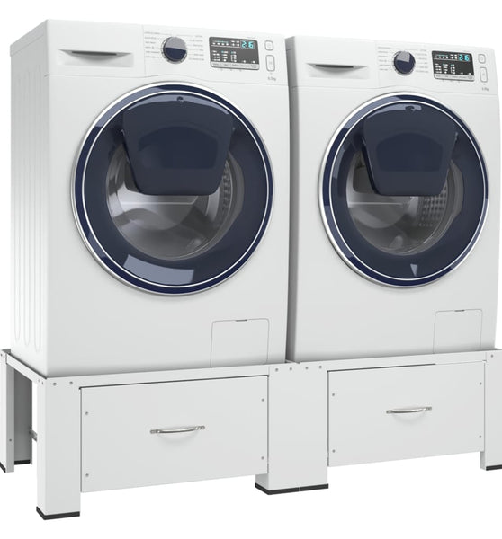 Doppel-Untergestell für Waschmaschine und Trockner Weiß