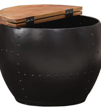 Couchtisch 53x43 cm Altholz Massiv
