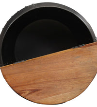 Couchtisch 53x43 cm Altholz Massiv