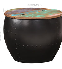 Couchtisch 53x43 cm Altholz Massiv