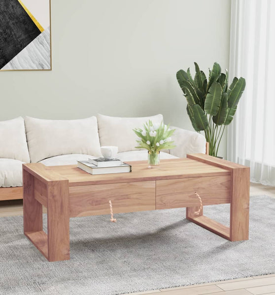 Couchtisch 110×60×40 cm Teak Massivholz