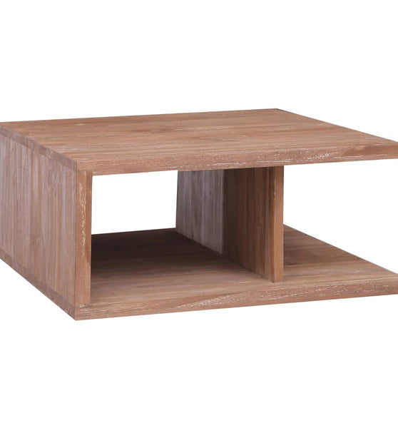 Couchtisch 70 x 70 x 30 cm Massivholz Teak
