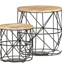 Couchtische 2 Stk. Massivholz Mango