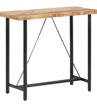 Bartisch 120x58x107 cm Raues Mangoholz