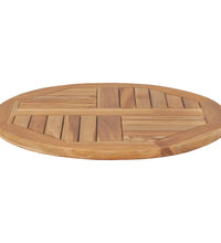 Tischplatte Massivholz Teak Rund 2,5 cm 60 cm