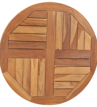 Tischplatte Massivholz Teak Rund 2,5 cm 70 cm