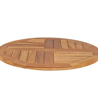 Tischplatte Massivholz Teak Rund 2,5 cm 70 cm