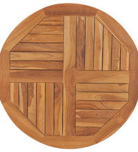 Tischplatte Massivholz Teak Rund 2,5 cm 80 cm