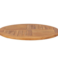 Tischplatte Massivholz Teak Rund 2,5 cm 80 cm