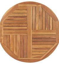 Tischplatte Massivholz Teak Rund 2,5 cm 90 cm