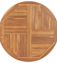 Tischplatte Massivholz Teak Rund 2,5 cm 90 cm