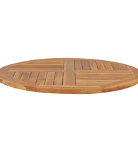 Tischplatte Massivholz Teak Rund 2,5 cm 90 cm