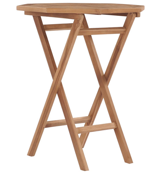 Klappbarer Gartentisch 60×60×75 cm Teak Massivholz