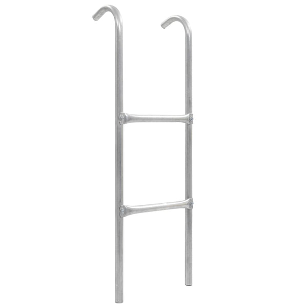 2-stufige Trampolinleiter Stahl Silbern 102,6 cm