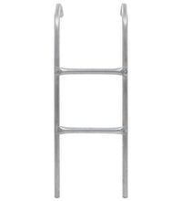 2-stufige Trampolinleiter Stahl Silbern 102,6 cm