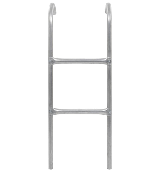 2-stufige Trampolinleiter Stahl Silbern 102,6 cm