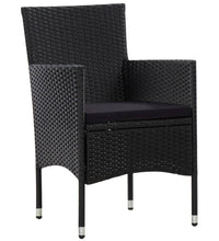 4-tlg. Garten-Lounge-Set mit Auflagen Poly Rattan Schwarz