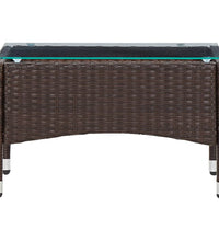Couchtisch Braun 60x40x36 cm Poly Rattan