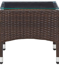 Couchtisch Braun 60x40x36 cm Poly Rattan