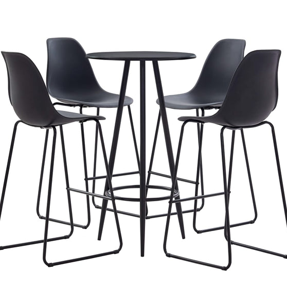5-tlg. Bar-Set Kunststoff Schwarz