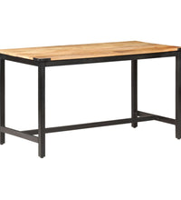 Esstisch 140 x 70 x 76 cm Raues Massivholz Mango