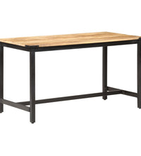 Esstisch 140 x 70 x 76 cm Raues Massivholz Mango