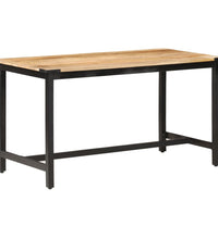Esstisch 140 x 70 x 76 cm Raues Massivholz Mango