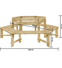 Gartenbank 240 cm Kiefernholz Imprägniert