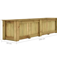 Hochbeet 196 x 50 x 50 cm Kiefernholz Imprägniert