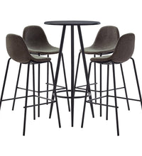 5-tlg. Bar-Set Stoff Dunkelgrau