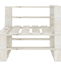 Outdoor-Ecksofa Paletten Holz Weiß