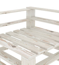 Outdoor-Ecksofa Paletten Holz Weiß