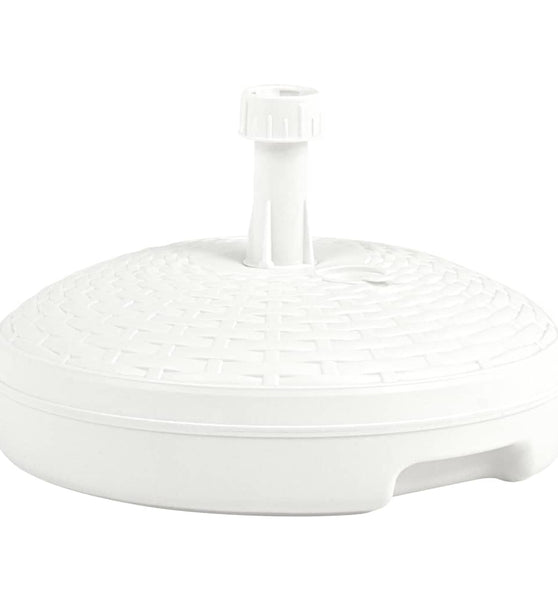 Sonnenschirmständer Sand/Wasser 20 L Weiß Kunststoff Rattan