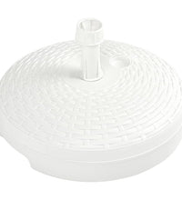 Sonnenschirmständer Sand/Wasser 20 L Weiß Kunststoff Rattan