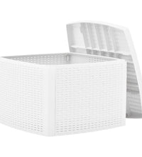 Beistelltisch Weiß 54×54×36,5 cm Kunststoff