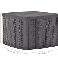 Beistelltisch Mokka 54×54×36,5 cm Kunststoff