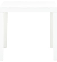 Gartentisch Weiß 78x78x72 cm Kunststoff