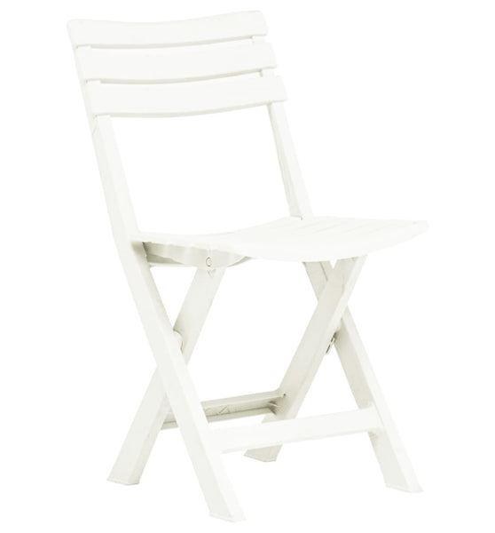 Klappbare Gartenstühle 2 Stk. Kunststoff Weiß