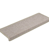 Teppich-Treppenstufen 15 Stk. 65x21x4 cm Taupe