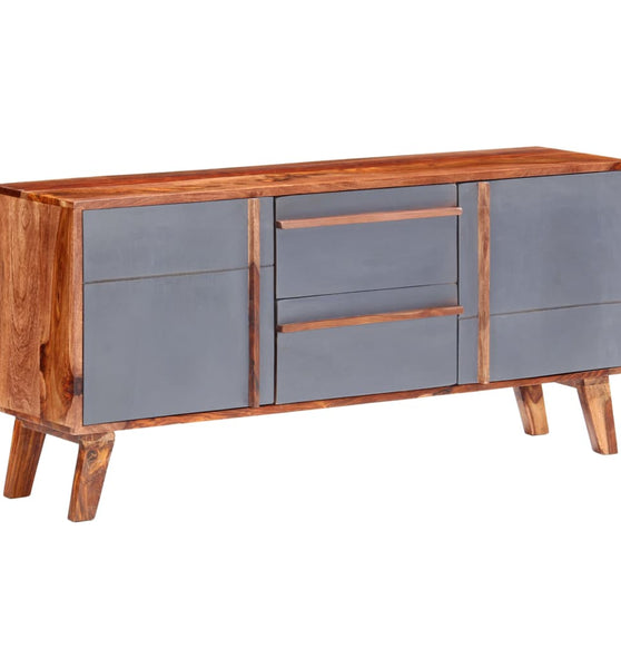 Sideboard Grau 120x30x55 cm Massivholz Palisander