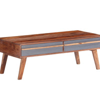 Couchtisch Grau 110x50x40 cm Massivholz
