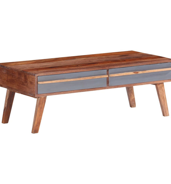 Couchtisch Grau 110x50x40 cm Massivholz