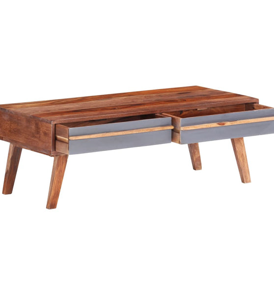 Couchtisch Grau 110x50x40 cm Massivholz