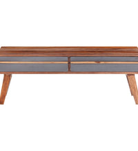 Couchtisch Grau 110x50x40 cm Massivholz