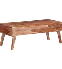 Couchtisch Grau 110x50x40 cm Massivholz